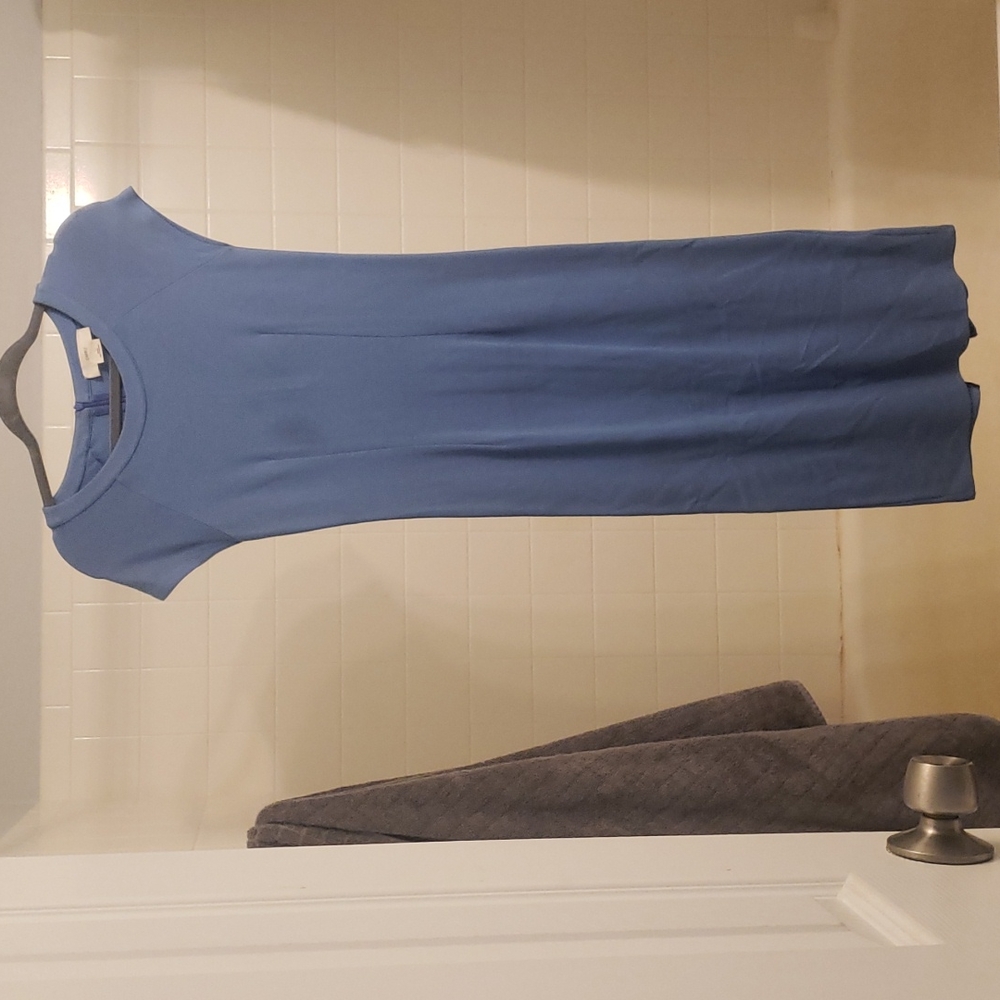 Xs blue Charli dress with zip up slit detail